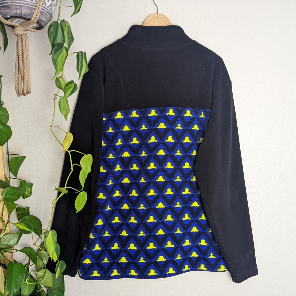 Prana | Arnu Quarter Zip Jacket Fleece Geometric Print - Picture 7 of 9